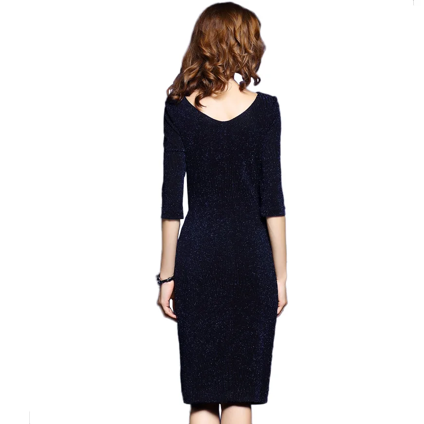 Женское офисное платье Eeleant облегающее средней длины большого размера 3XL |