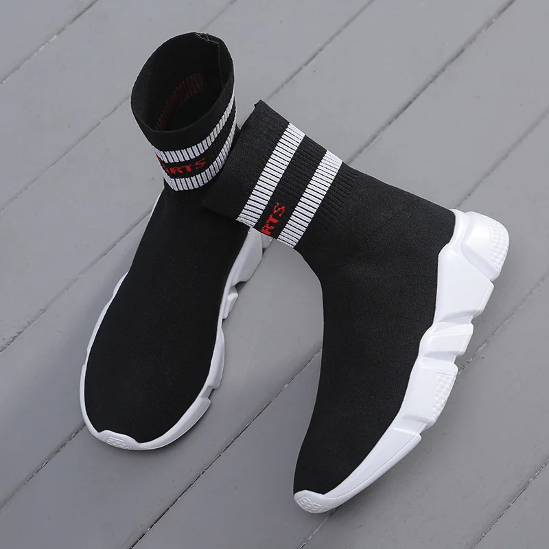 Высокие кроссовки для женщин Обувь без застежки Для \ x27s спортивная обувь из