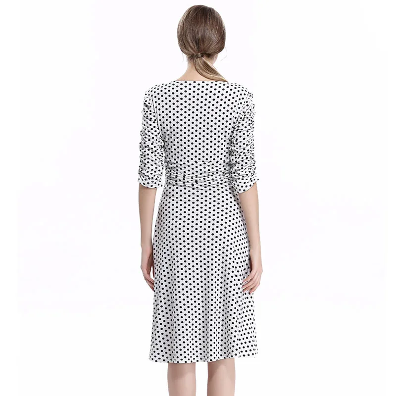 Женское Деловое платье HSPL вечернее с запахом глубоким v-образным вырезом для