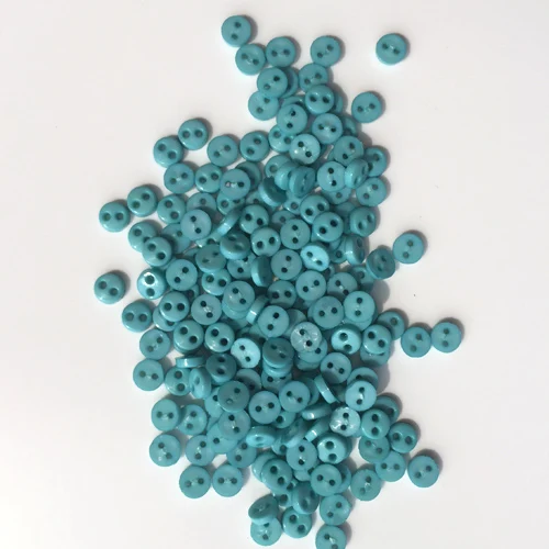 Turquoies Упаковка из 100) Мини пуговицы 4 мм круглые крошечные пуговицы для скрапбукинга украшения детской одежды - Цвет: Turquoies
