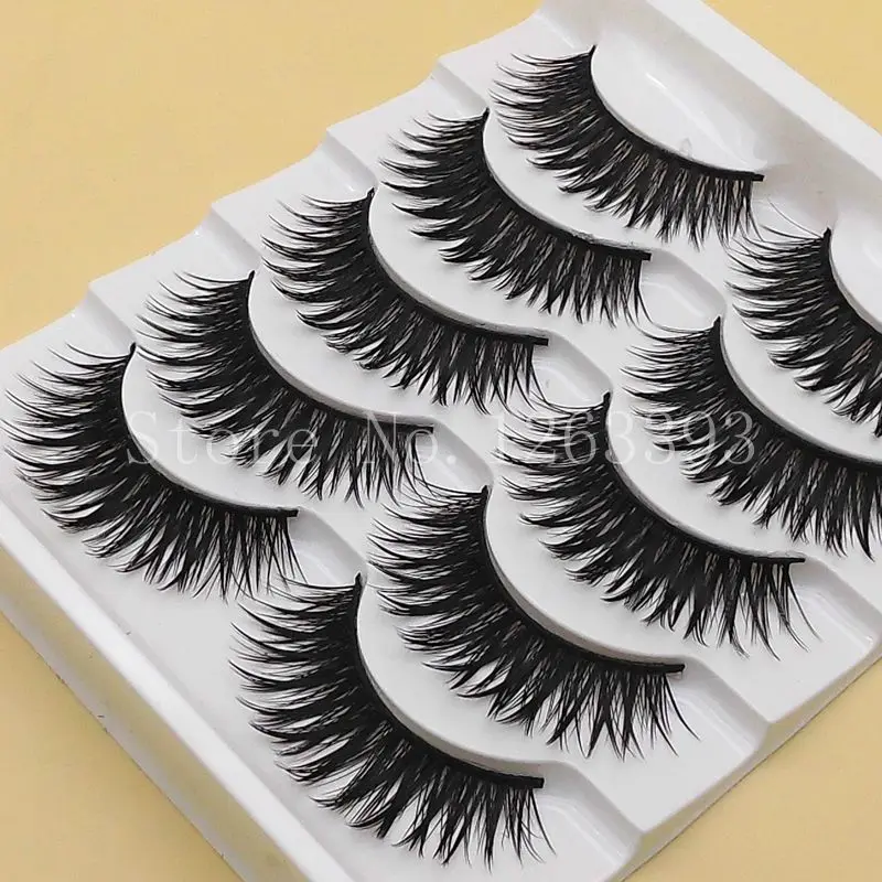 Накладные ресницы YOKPN Cross модные натуральные Толстые для выступлений на сцене