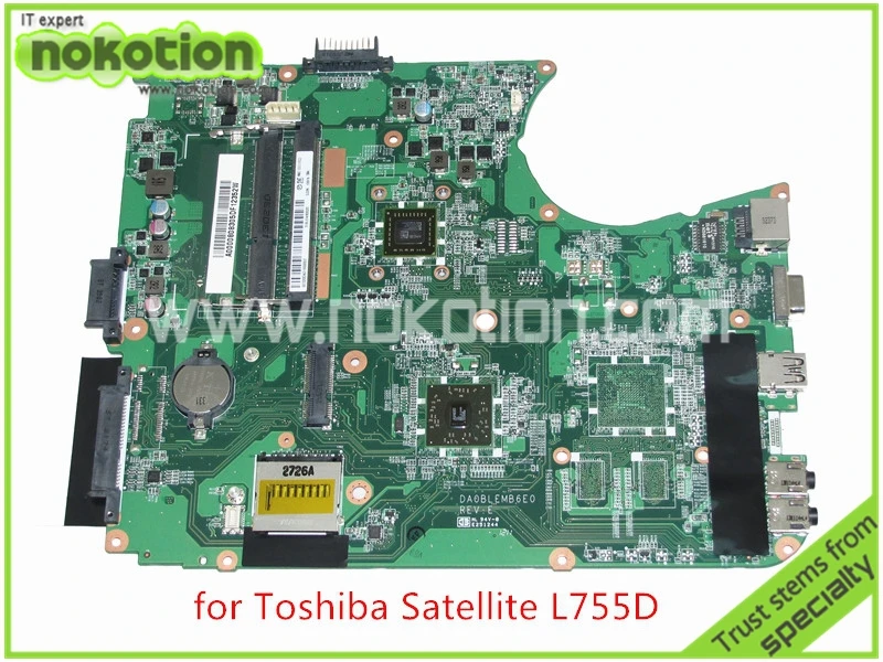 NOKOTION A000080830 DA0BLEMB6E0 REV E для toshiba satellite L750D L755 L755D материнская плата ноутбука AMD E350 DDR3|rev