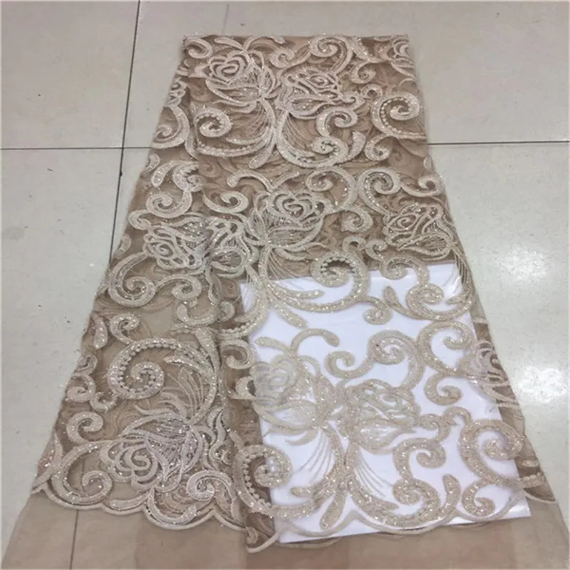 Cassiel New Design French Net Sequin Lace Fabric 2019 Latest african sequence lace fabric with embroidery tulle | Дом и сад