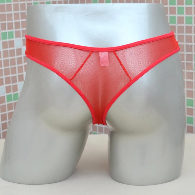 Пикантные мужские тонкие прозрачные мягкие трусы прозрачное Сетчатое дышащее