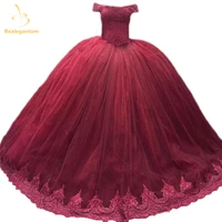bealegantom elegant burgundy ball gown lace quinceanera dresses 2021 lace up sweet 16 dress debutante vestidos de 15 anos qa1248