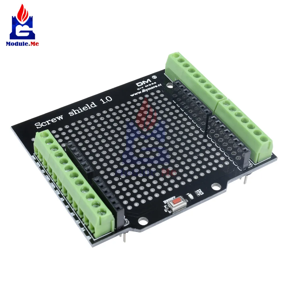 Proto Винт Щит макетный модуль для Arduino с открытым исходным кодом Кнопка сброса D13 светодиодный модуль Плата расширения