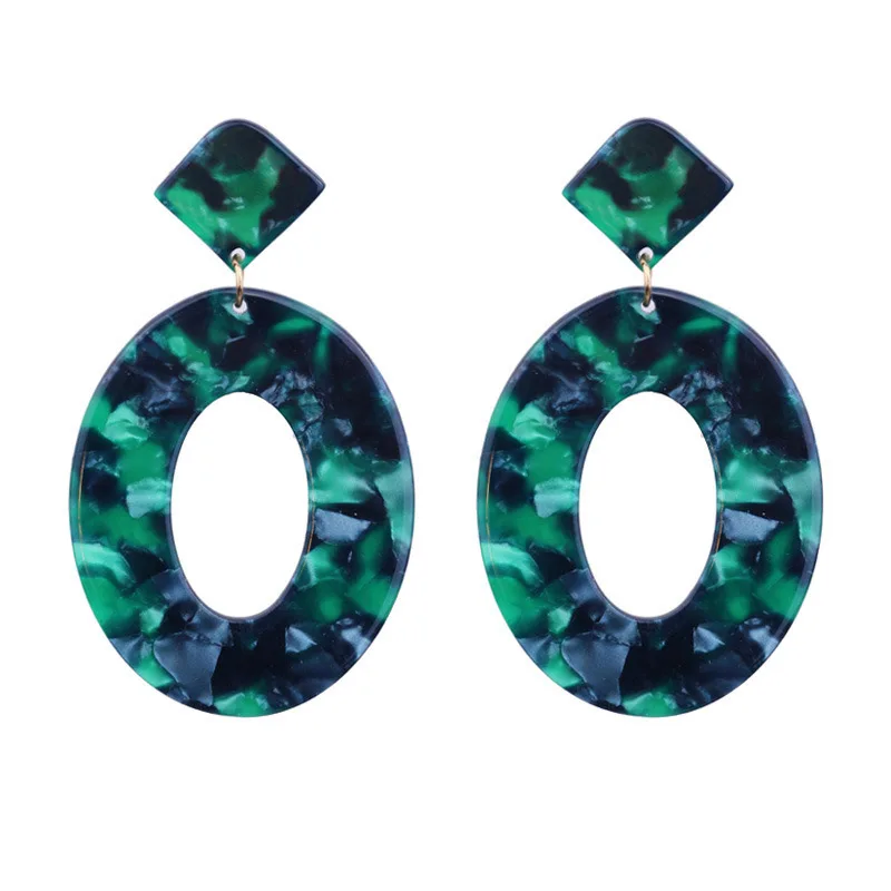 New Exaggerated Simple Earrings for Women Colorful Acrylic Acetate Plate Geometric Fashion Jewelry pendirntes mujer | Украшения и