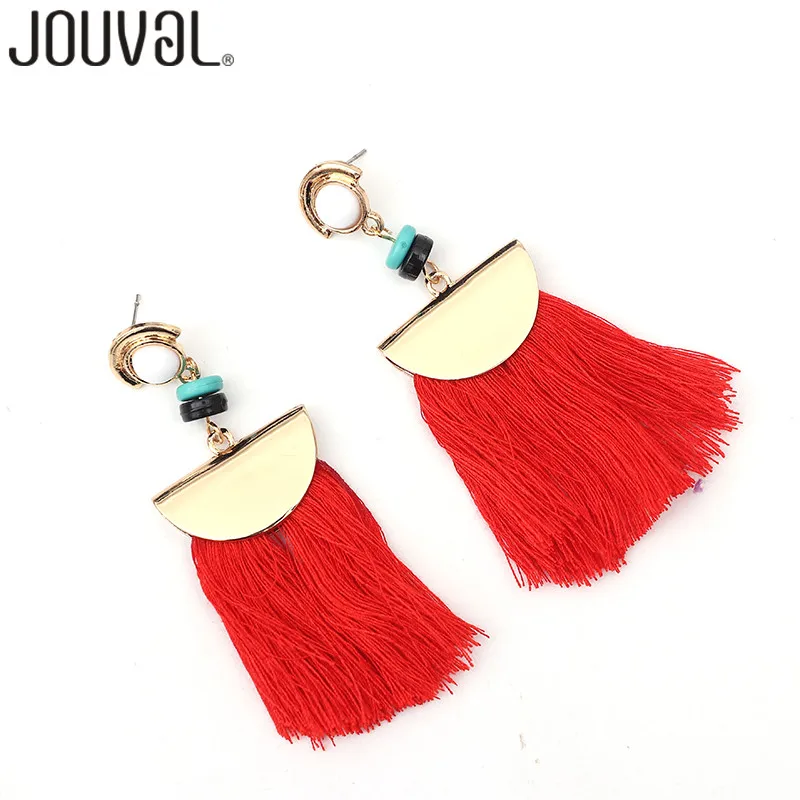 Модные хлопковые широкие серьги с кисточками женские богемные Винтажные
