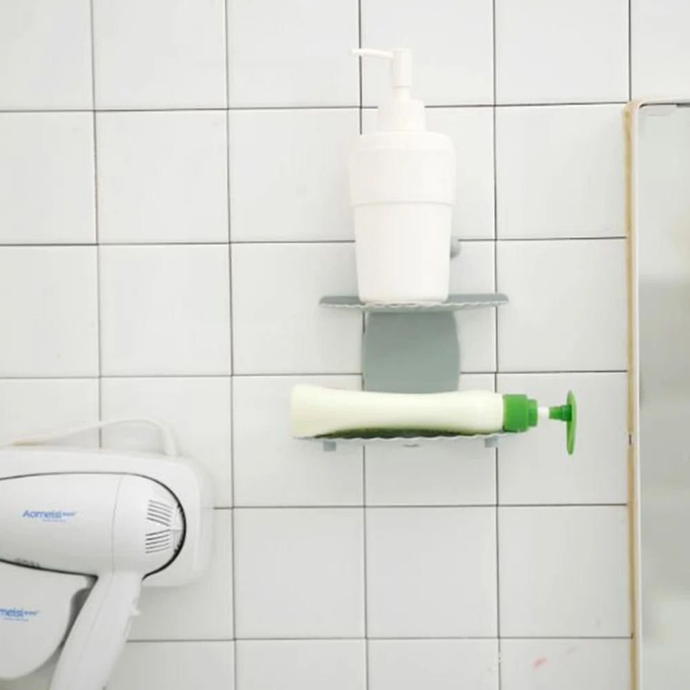 Креативный крепкий патрон Коробка для мыла двойная подвесная мыльница полка