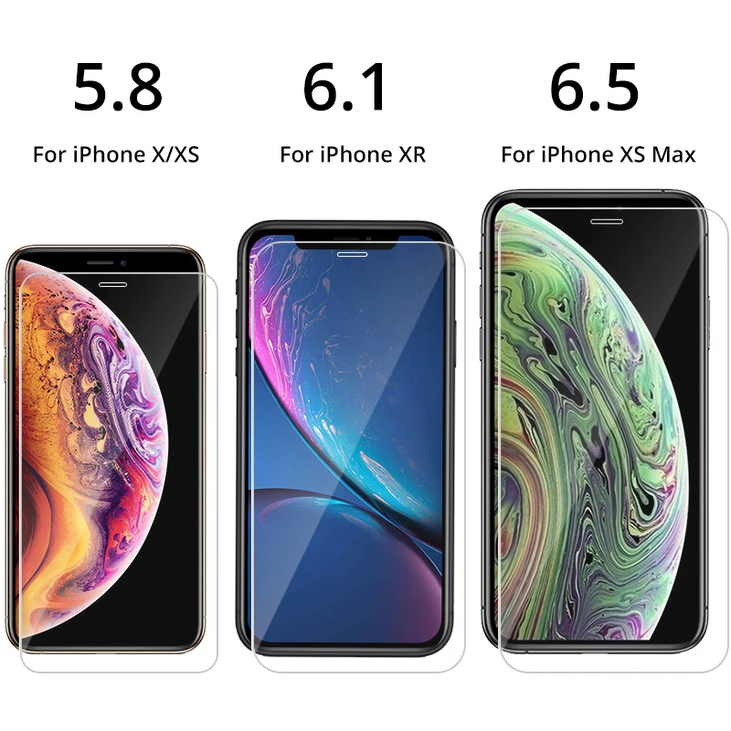 Защитное стекло для iPhone 6 7 8 6s 5 5S 5SE SE 5C закаленное X XR XS Max Защитная пленка