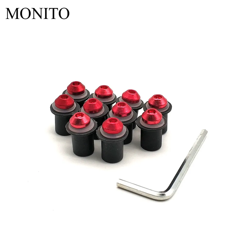 10 шт. Комплект болтов для ветрового стекла YAMAHA YZF R15 R25 R125 R1 600R R1M R1S YZF600R LS|Накладки и