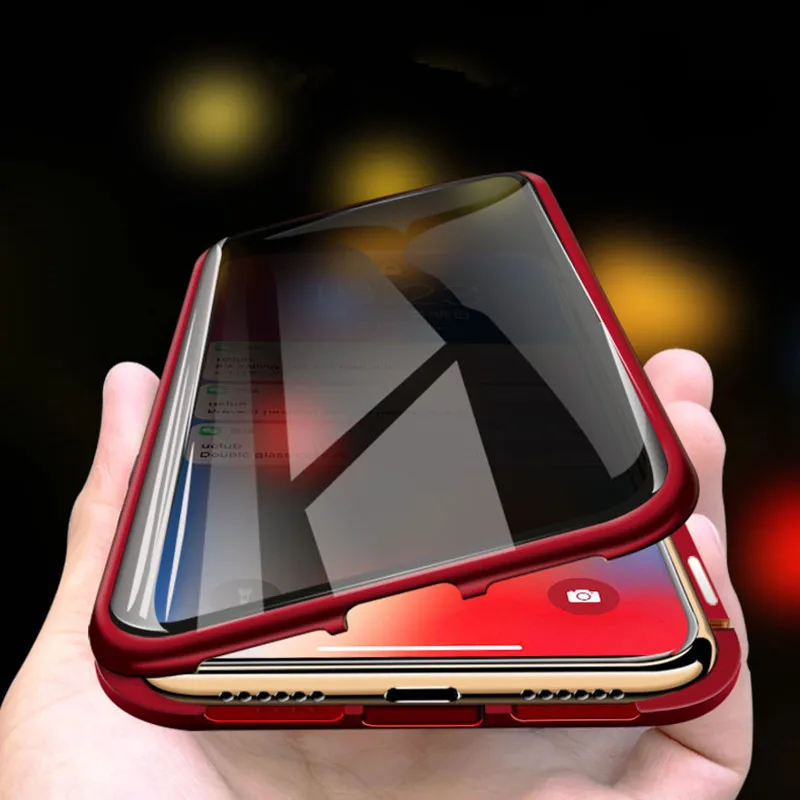 Магнитный чехол Conelz для iPhone X XS XR Защитная пленка экрана из закаленного стекла