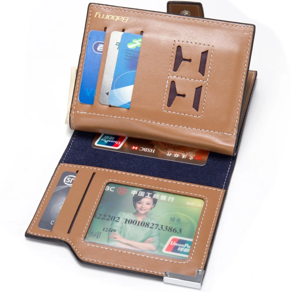 Мужские бумажники брендовые для мужчин с сумкой карт зажим денег мужской