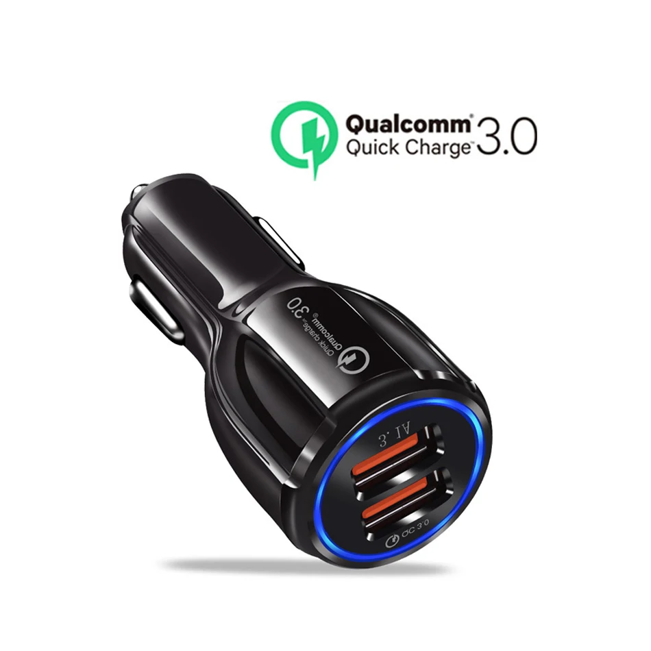Автомобильное зарядное устройство USB Quick Charge 3,0 Для huawei mate 20 pro 20 P20 pro p10 lite plus, зарядное устройство для телефона, быстрая зарядка, автоматическая зарядка