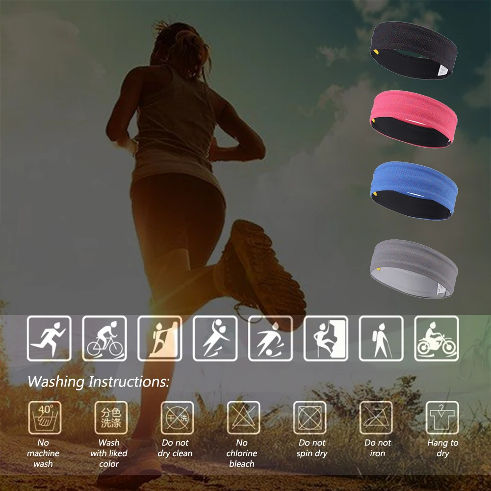 Нескользящая Высококачественная повязка от пота для мужчин Sweatband женские головные повязки для йоги Налобные повязки на голову спортивная безопасность