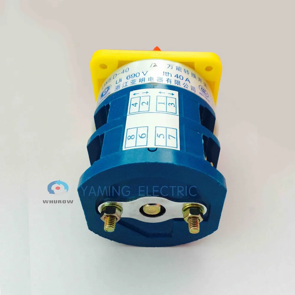 Двухфазный вращающийся переключатель Yamer electric 3 Ручное переключение 40A 690V LW5D