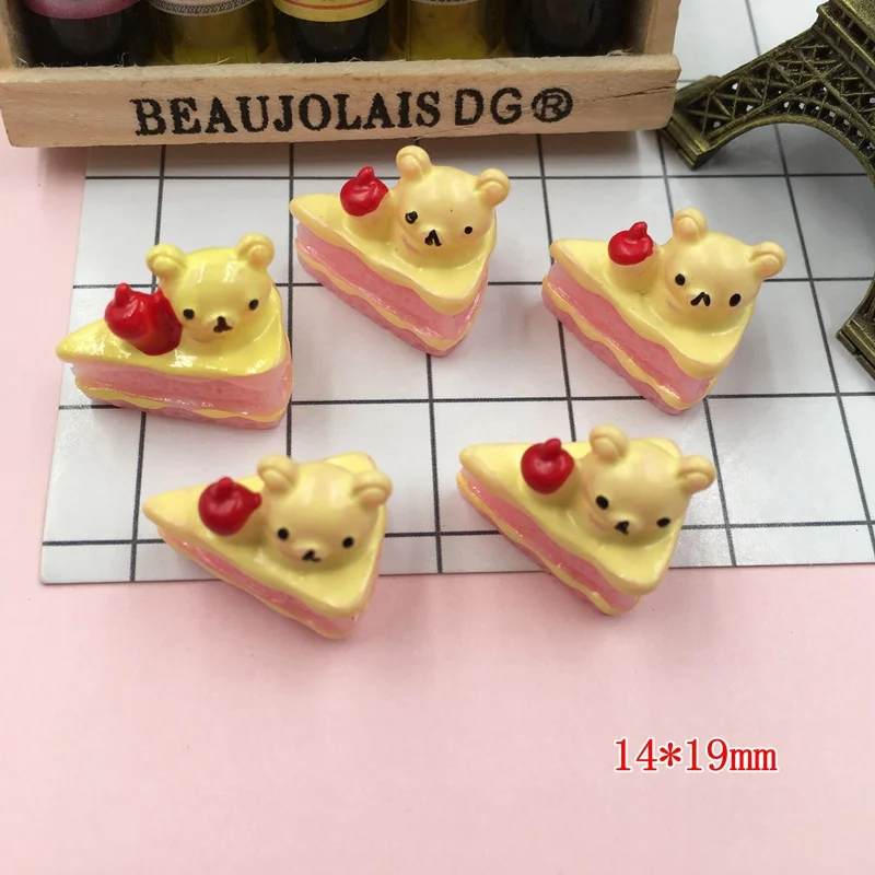 5 шт./лот Миниатюрный Хлеб из смолы плоский кабошон для украшения телефона