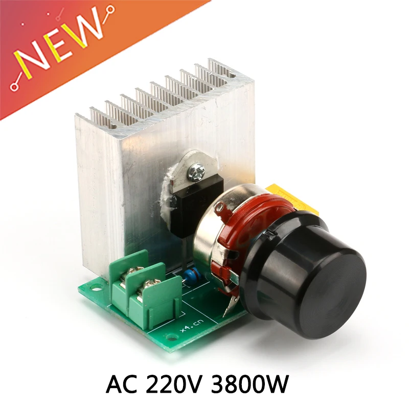 AC 220V 3800W SCR Voltage Regulator Dimming Dimmers Motor Speed Controller Thermostat Electronic Module | Строительство и ремонт