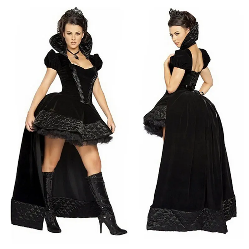 Umorden Хэллоуин женский черный костюм ведьмы Костюмы вампира готический злой queen