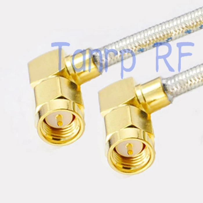 

1PCS RG402 extension cable 1M Pigtail coaxial jumper cable 3FEET SMA male to SMA plug double right angle RF adapter connector