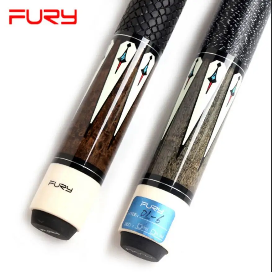 Fury Billiard Pool Cues 11 75 мм/12 мм наконечники набор кия комбинация черный 8 A/B