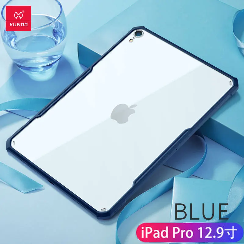 Для iPad / Pro 11 12,9 air 2 9,7 air 3 10,5 дюймов для iPad Mini 1 2 3 4 5 XUNDD акрил+ защитный чехол на заднюю панель из полиуретана планшетный чехол Крышка - Цвет: Blue-iPad Pro 12.9