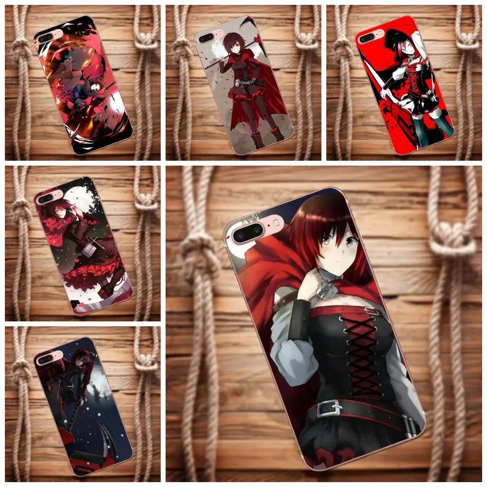 Vvcqod Луна Rwby Ruby Rose аниме для девочек Форма huawei G8 Honor 5C 5X6 6X7 8 9 Y5II Коврики P7 P8 P9 P10 P20 Lite
