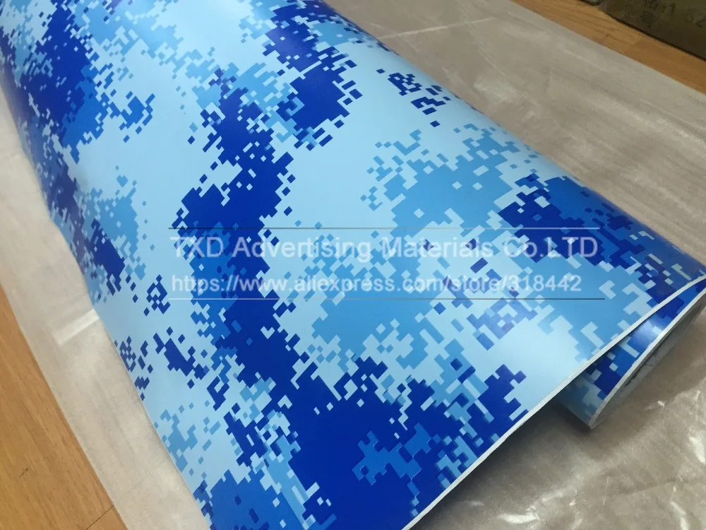50*200 см синяя цифровая камуфляжная пленка для обертывания с воздушными