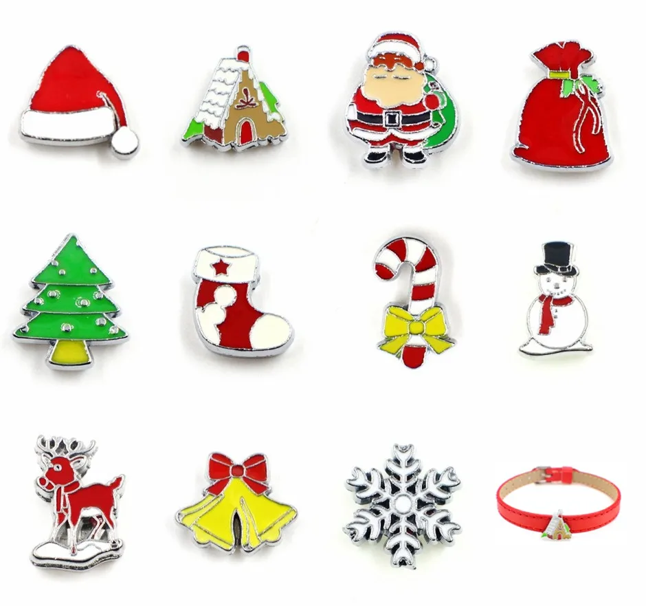 100 шт./лот 8 мм Рождественские серии слайды Подвески Оптовая цена внутренний