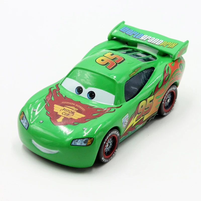 Disney Pixar машинки зеленый поршневые Кубка освещение McQueen литья под давлением Металл