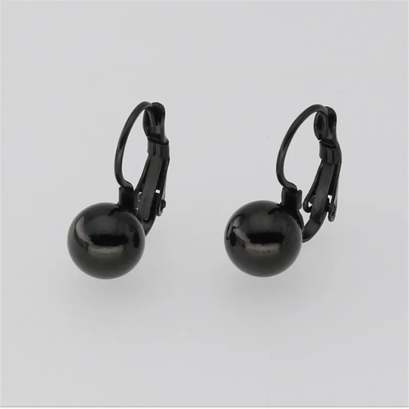 Новинка панк Золотой шарик серебряного цвета серьги гвоздики для женщин и мужчин