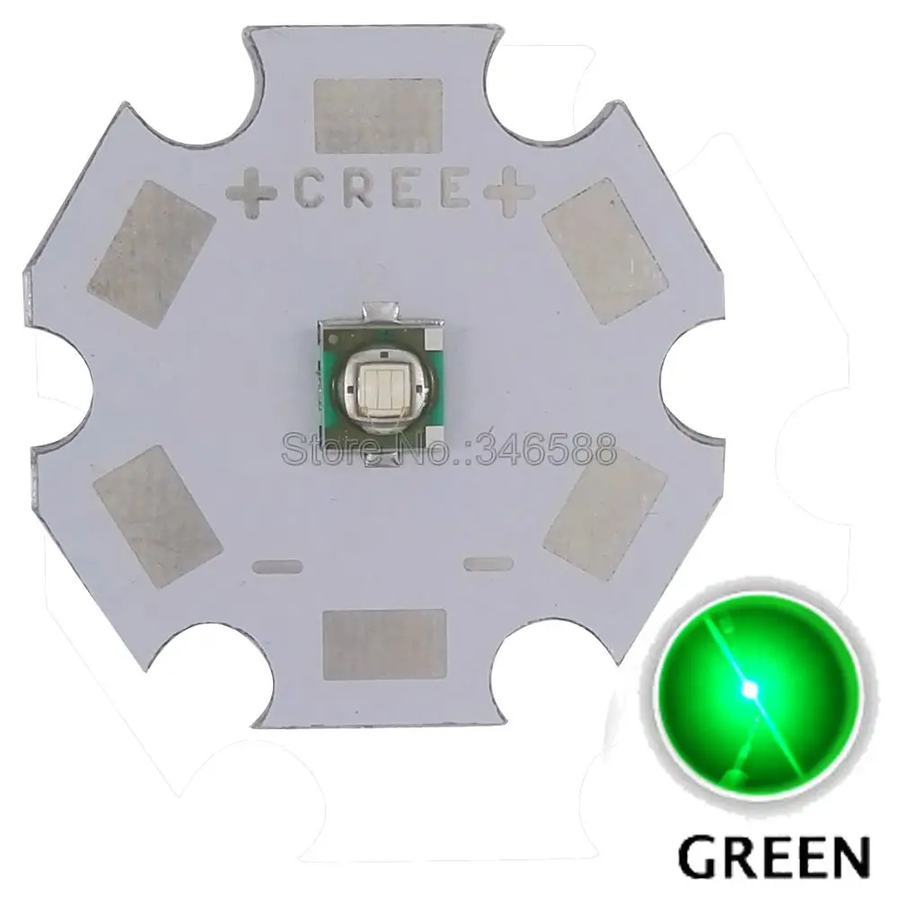 10 шт. Cree XLamp XP E XPE зеленый цвет 520 530 нм 3 Вт светодиодный излучатель высокой