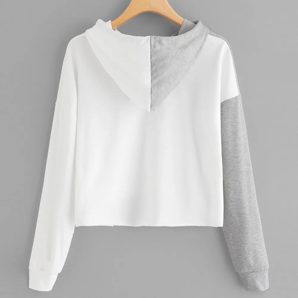 Oversized Hoodies Women Clothes New Patchwork Sweatshirt Korean Style Women Streetwear Harajuku Tops Ladies Pullovers WJ253