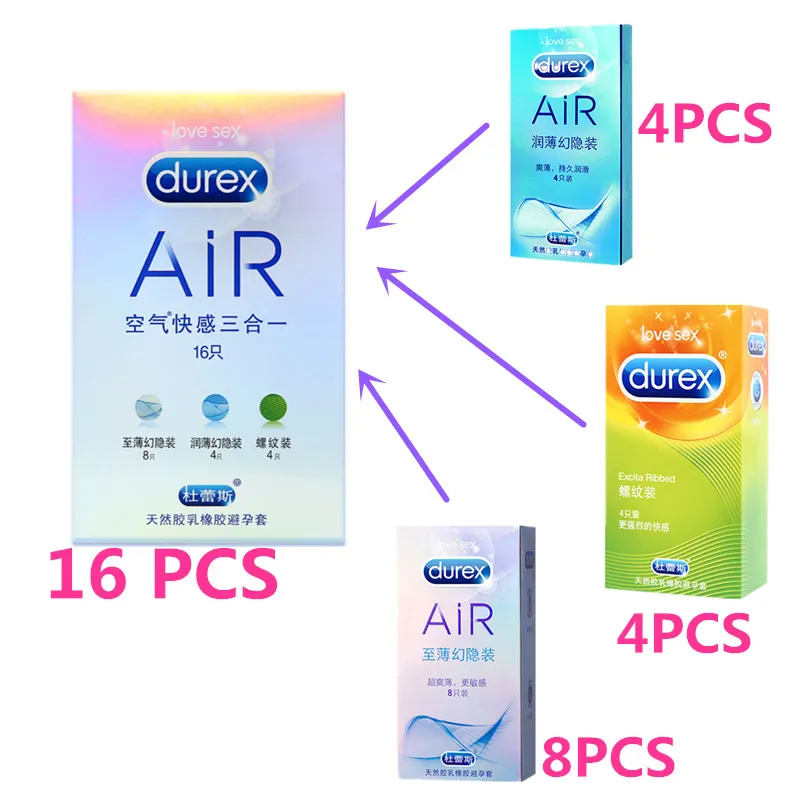 Подлинность Durex презервативы 16 шт. натуральный латекс спираль Ультратонкие