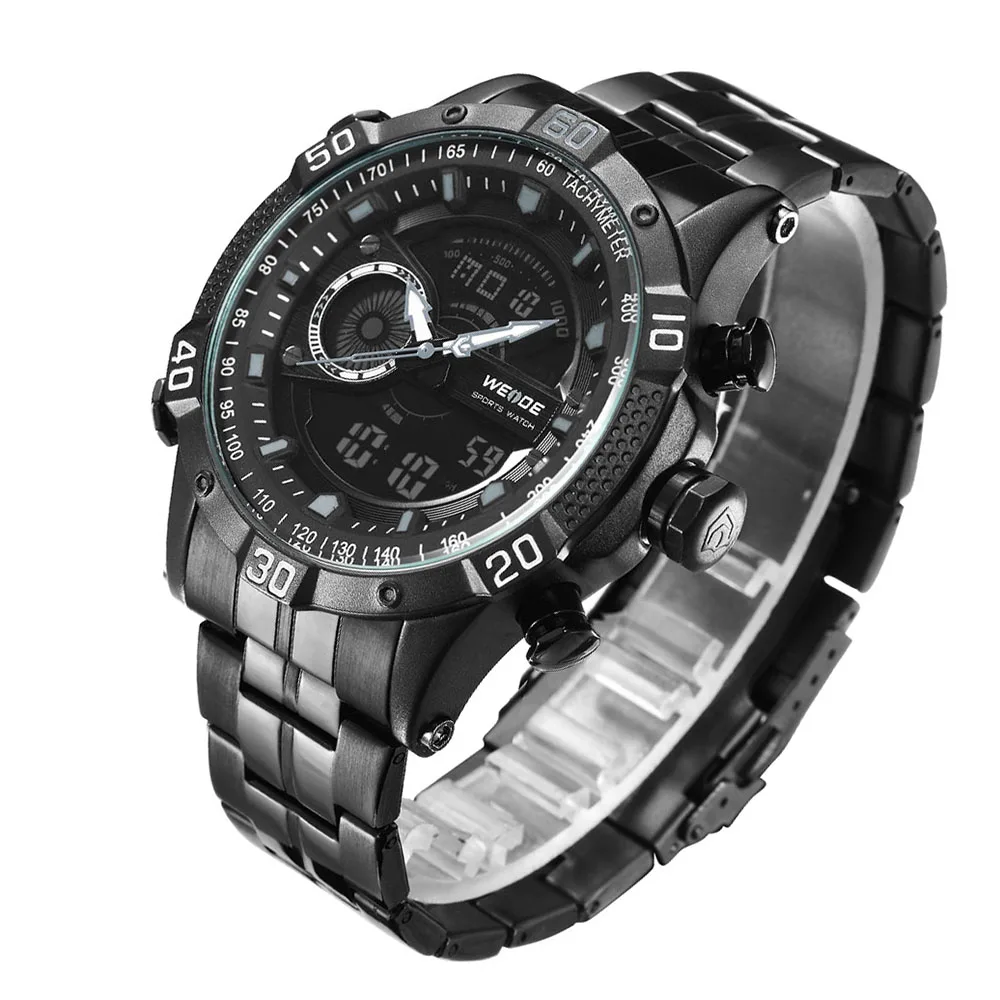 WEIDE мужские спортивные часы многофункциональные аналоговый СВЕТОДИОДНЫЙ