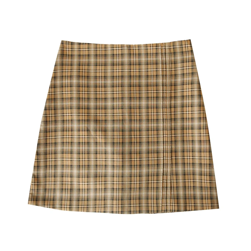 Мини юбки SM 2 вида цветов клетчатые женские мини а силуэта с высокой талией в