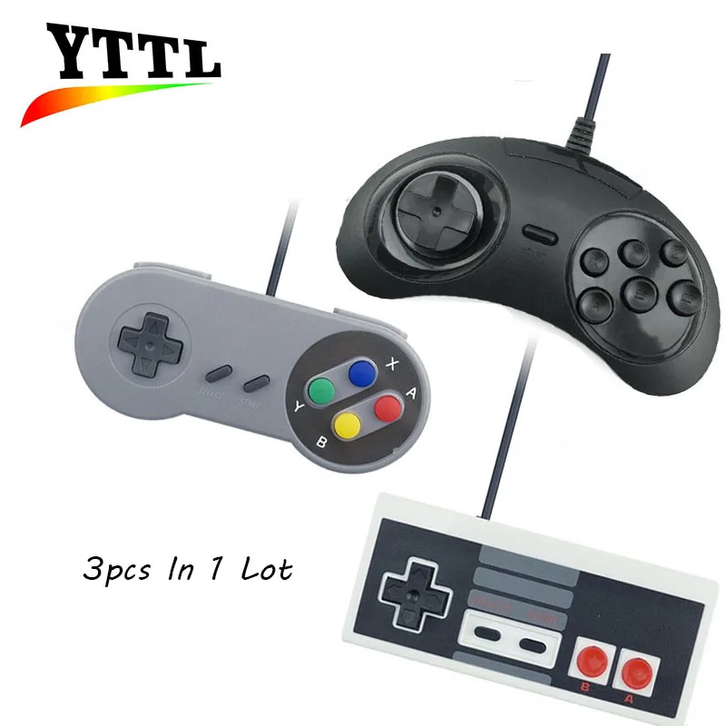 Проводные USB контроллеры для ПК геймпад игр Nes Sega 3 в 1 джойстик ПК|joystick joysticks|joystick for