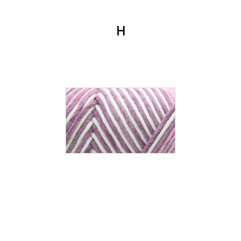 H 100 г, 8 прядей, молочный хлопок, пряжа, мягкая, теплая, для детей, для ручного вязания, шерсть, шарф, линия, толстый хлопок, нить, шапка, Тапочки - Цвет: H
