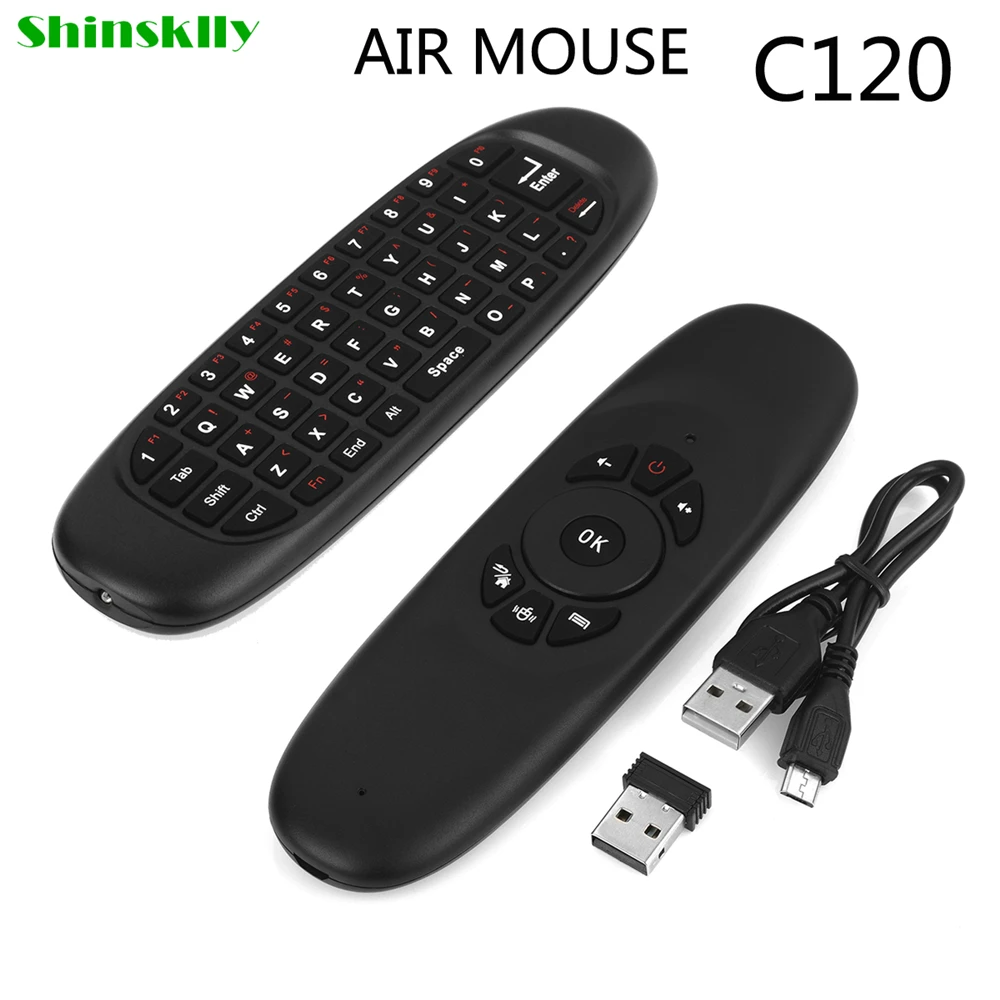 Shinsklly C120 Fly Air Mouse беспроводная ТВ приставка клавиатура 2 4G перезаряжаемый пульт