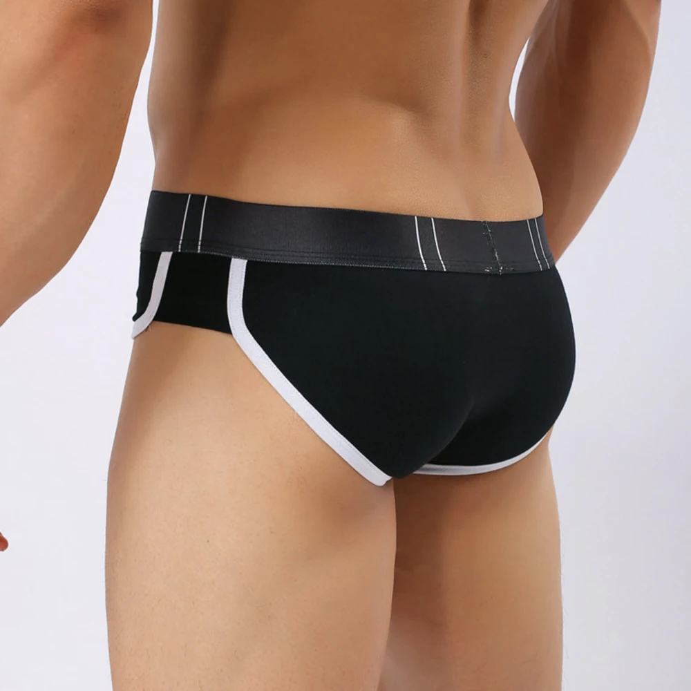

Belt Print Sexy Underwear 2018 Casual Men Briefs Breathable Underpants Comfortable Cotton Summer Gay Pants New Arrival
