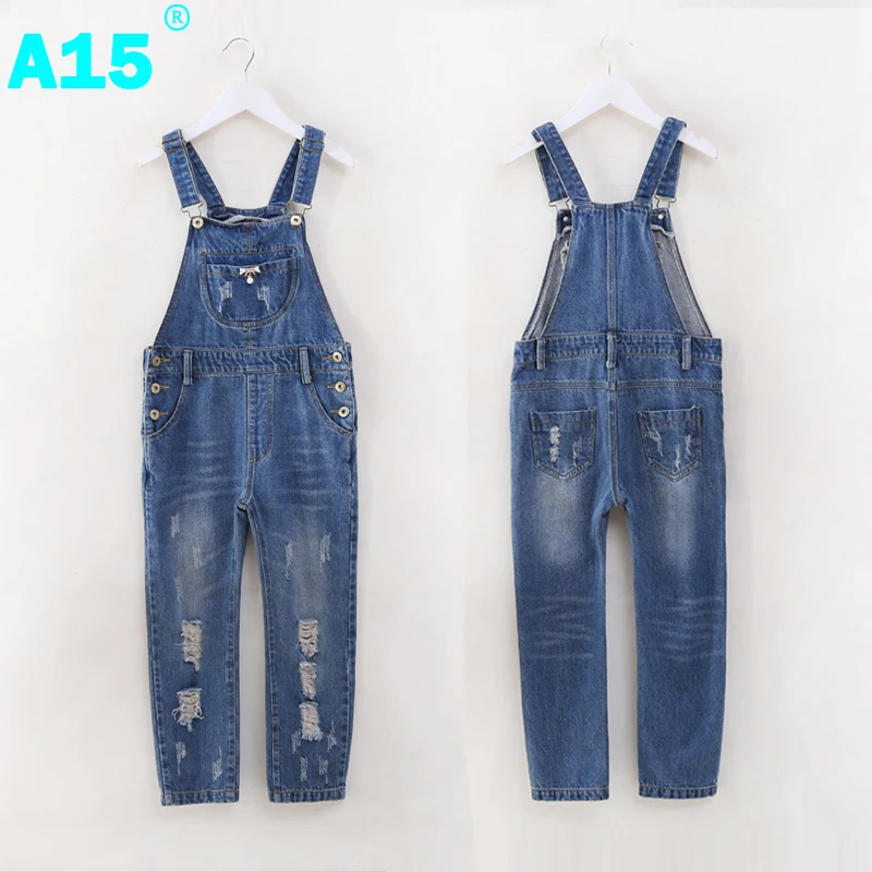 A15 весенние рваные джинсы с дырками для девочек детская одежда джинсовый