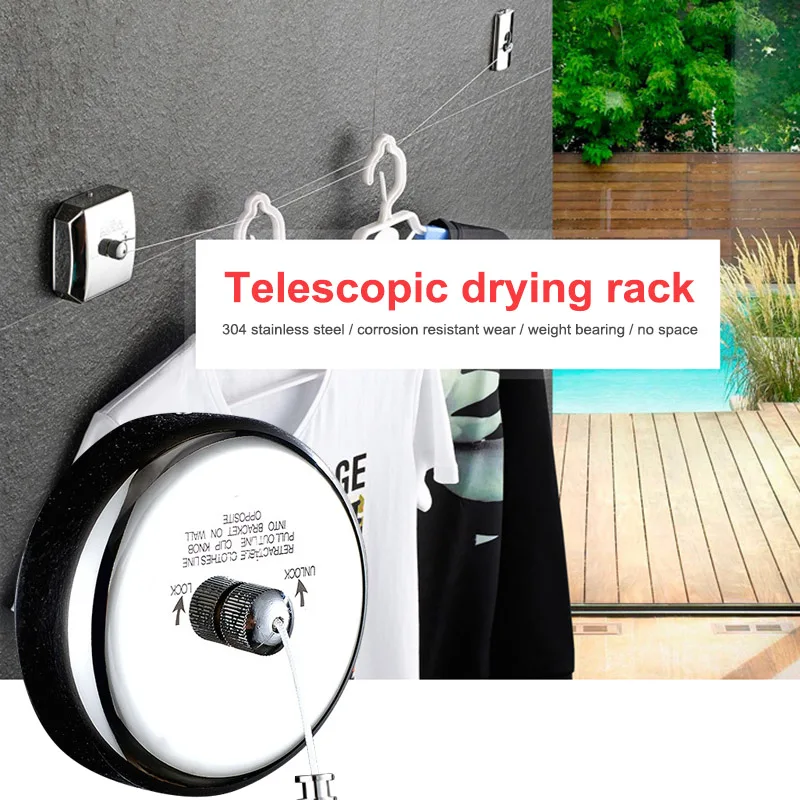 Новая невидимая веревка из нержавеющей стали противоскользящая для балкона