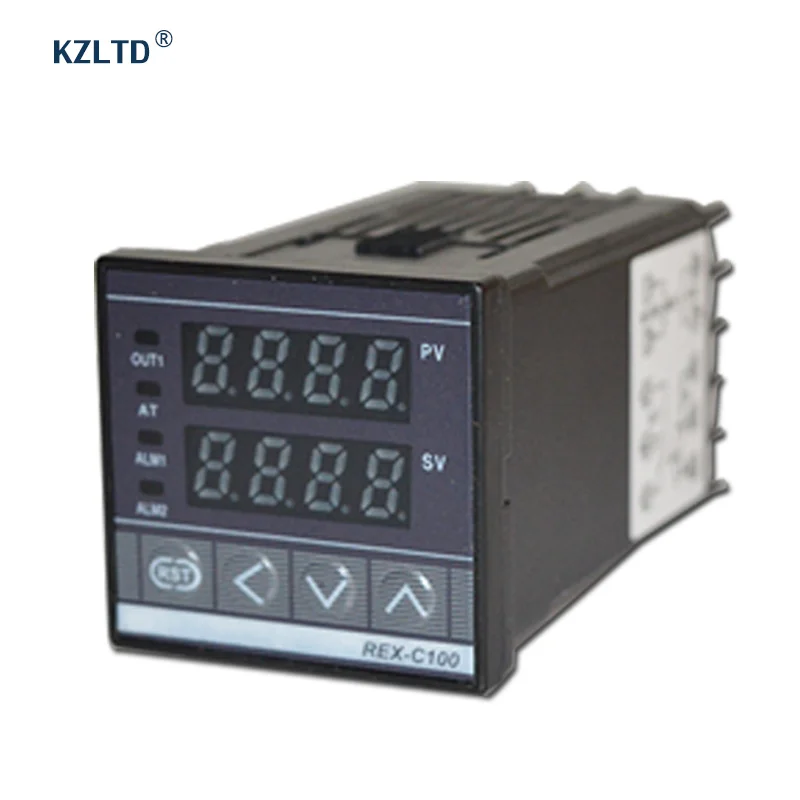 KZLTD REX C100 SSR теплоотвод типа K ПИД регулятор температуры реле термостат 40 А