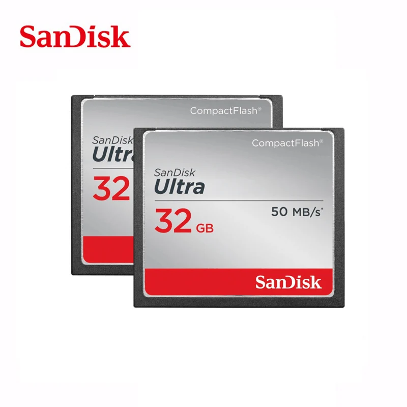100% Оригинал SanDisk Fit Ultra CF карта в карты памяти CompactFlash card 50 МБ/с. 32 ГБ 16 8 поддержка