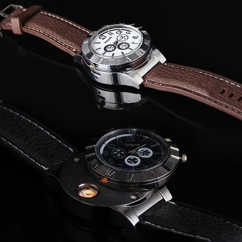 Новые часы с USB зарядкой ветрозащитные электронные беспламенные прикуриватели