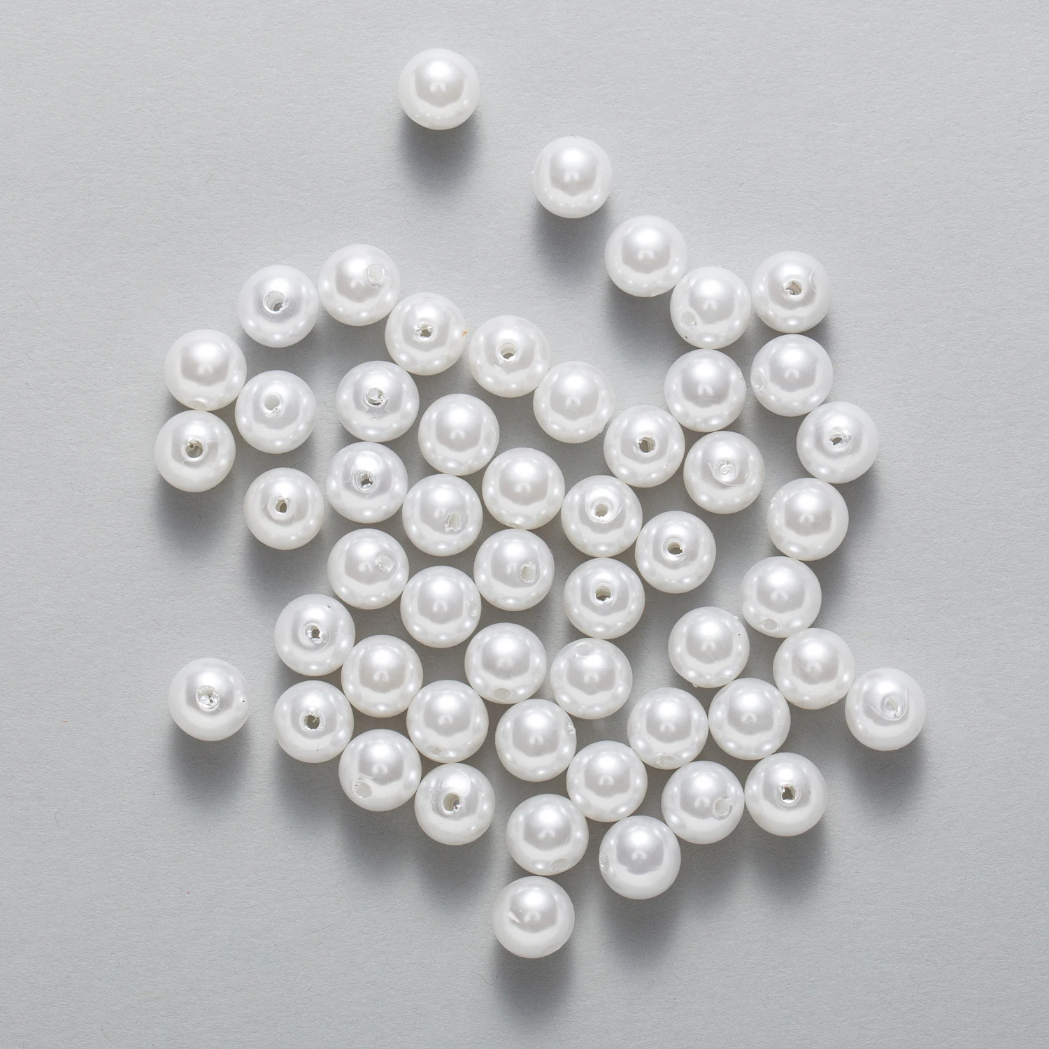 

2 Color Round ABS Acrylic Pearl Imitation Women Children DIY Bracelet Necklace Spacer Beads Findings Jewelry Making 4-20mm