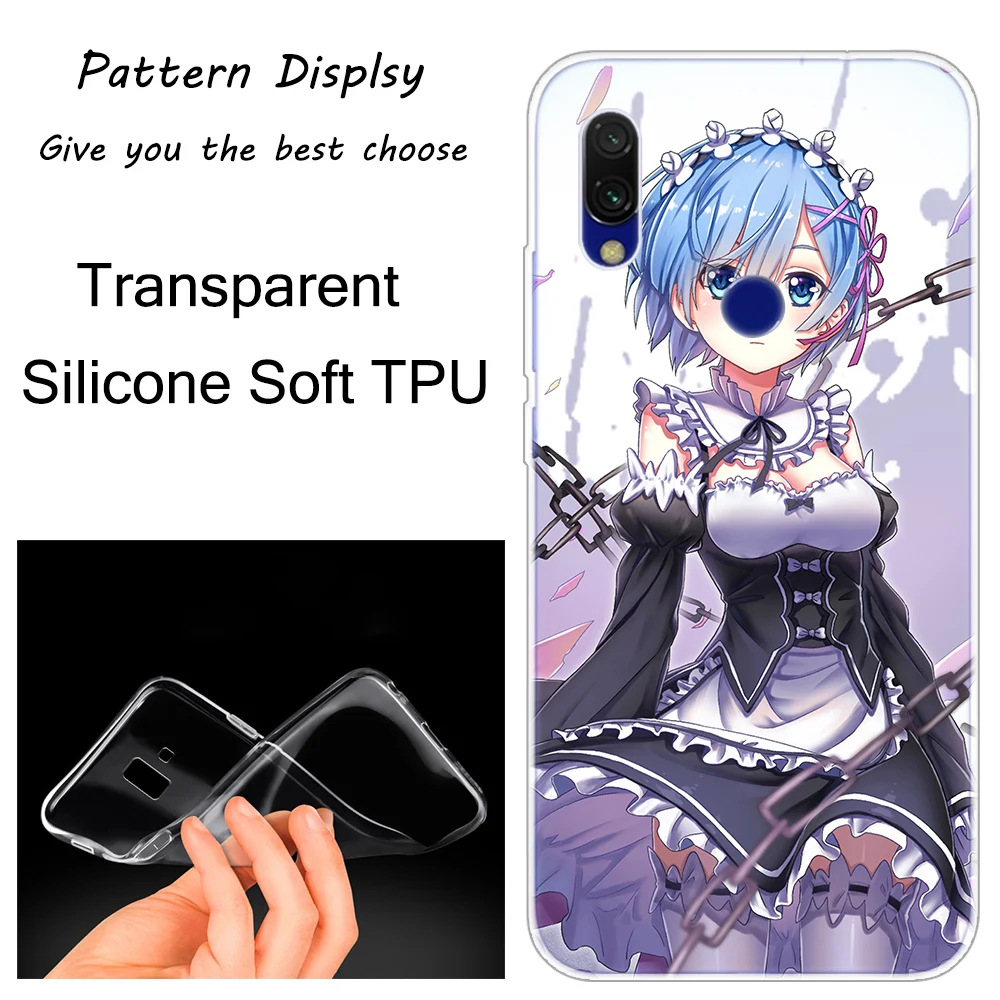 004 Аниме ReZERO Ram Rem Популярный силиконовый чехол для Xiaomi Redmi K20 7 7A 5 5Plus 6 6A S2 Note 8 7 6 5 Pro Модный чехол - Цвет: 004