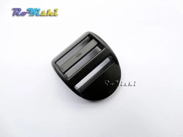 100pcs/pack 1&quotBlack Ladder Lock Slider Plastic Buckles Backpack Straps Webbing 26mm | &amp Hooks