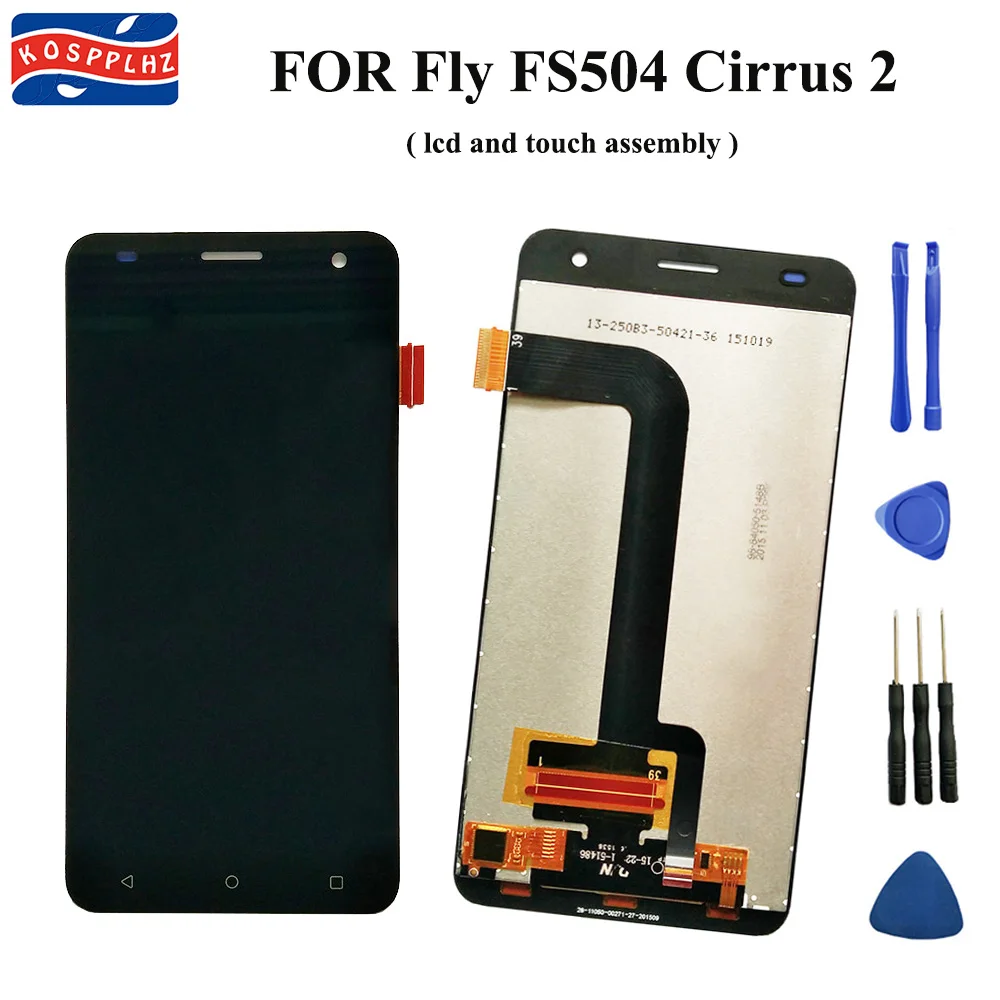 Для Fly FS504 Cirrus 2 ЖК-дисплей + сенсорный экран дигитайзер сборка рамка сменная