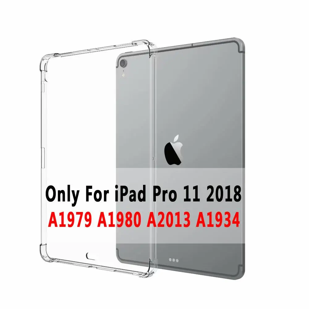 For iPad Pro 11 Прозрачный прямая сопротивление силиконовый чехол для Apple iPad 2/3/4 9,7 Air 1 2 5 6 iPad Pro 9,7 11 10,5 12,9 мини-платье на возраст 2, 3, 4, 5, 10,2 чехол - Цвет: For iPad Pro 11